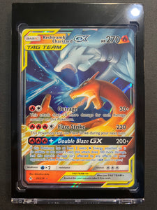 2019 POKEMON UNBROKEN BONDS TAG TEAM RESHIRAM & CHARIZARD GX ULTRA RARE - 20/214