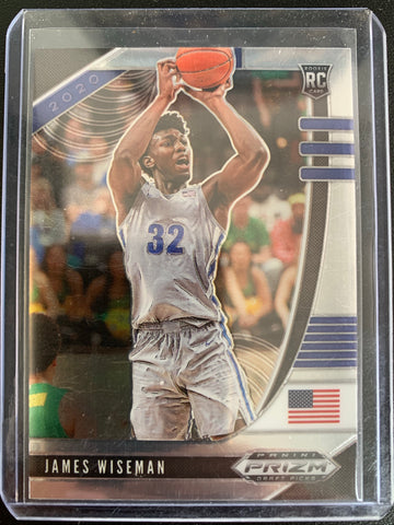 2020 PANINI PRIZM DRAFT PICKS BASKETBALL #42 GOLDEN STATE WARRIORS -JAMES WISEMAN ROOKIE CARD