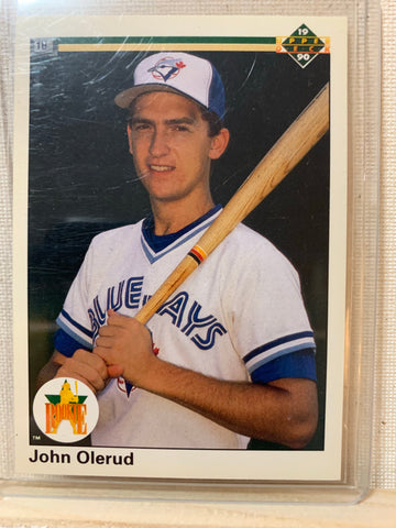 1990-91 UPPER DECK BASEBALL #56 - JOHN OLERUD ROOKIE CARD RAW