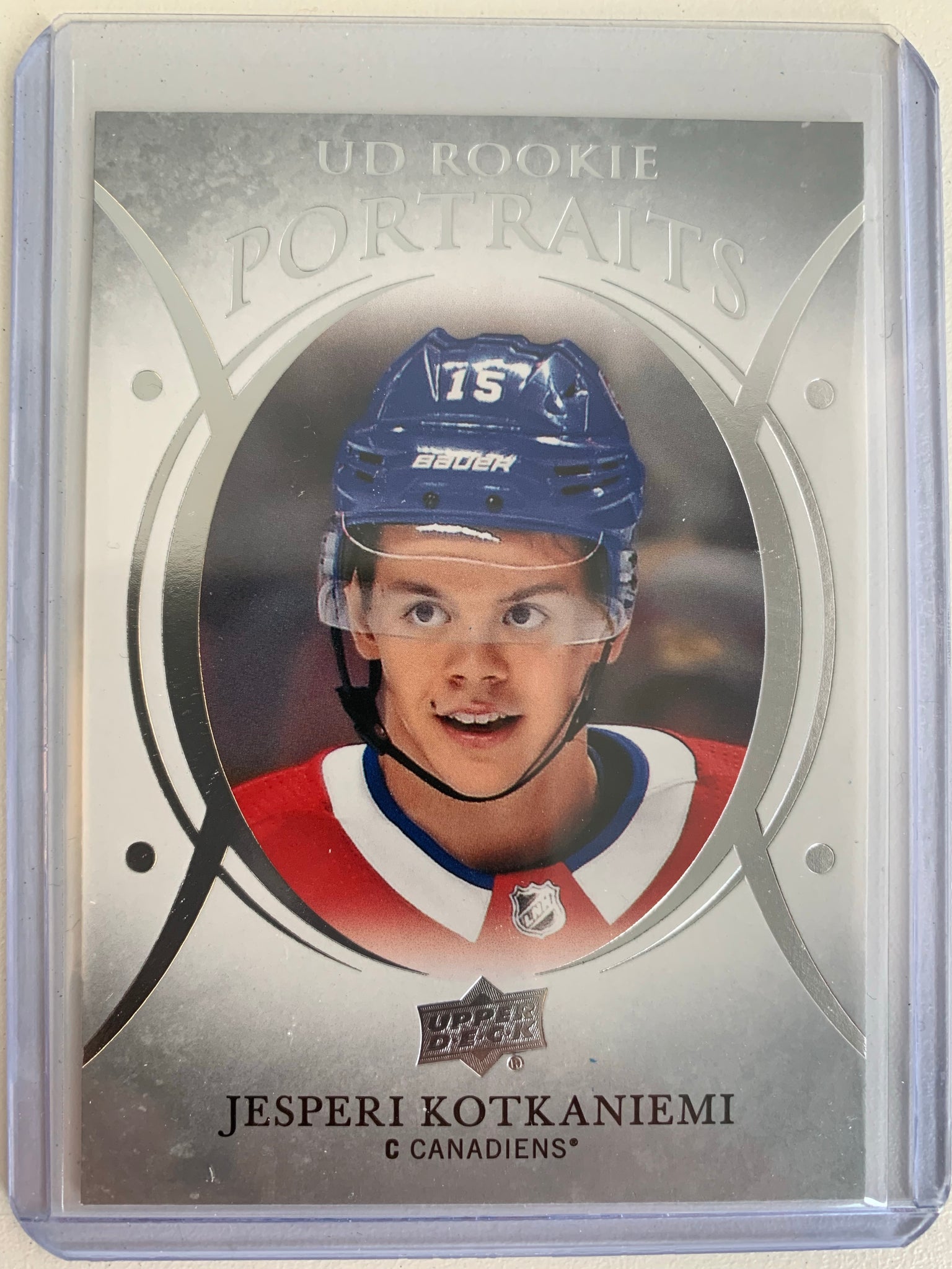 2018-19 UPPER DECK HOCKEY #P-98 MONTREAL CANADIENS - JESPERI KOTKANIEMI ROOKIE PORTRAITS ROOKIE CARD