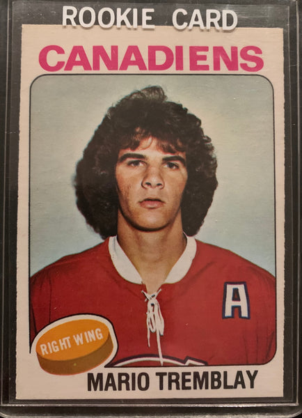 1975-76 O-PEE-CHEE HOCKEY #223 MONTREAL CANADIENS - MARIO TREMBLAY ROOKIE CARD RAW