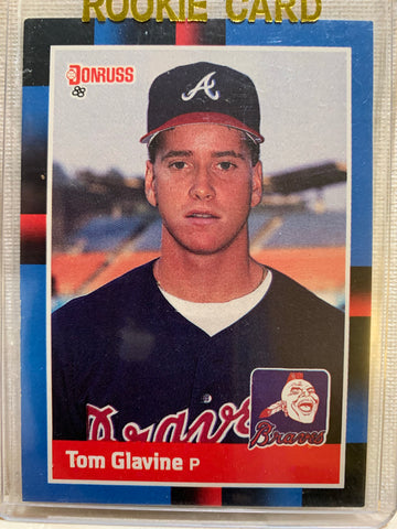 1988-89 DONRUSS BASEBALL #644 - TOM GLAVINE ROOKIE CARD RAW