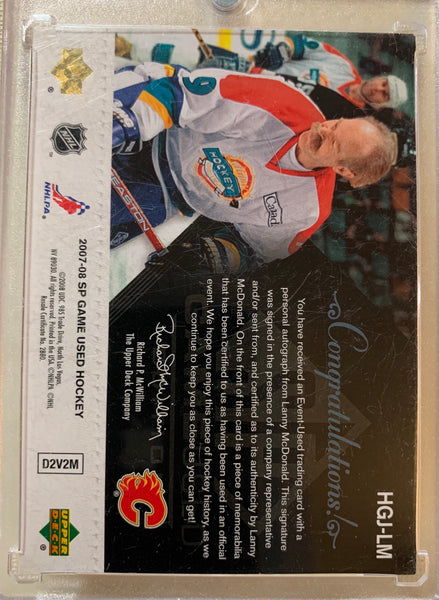 2007-08 SP GAME USED HOCKEY #HGJ-LM TORONTO MAPLE LEAFS - LANNY MCDONALD LEGENDS GAME JERSEY AUTO CARD RAW
