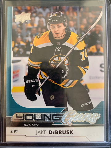 2017-18 UPPER DECK HOCKEY #212 BOSTON BRUINS - JAKE DEBRUSK YOUNG GUNS ROOKIE CARD