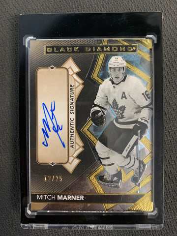 2020-21 UPPER DECK BLACK DIAMOND HOCKEY #BDB-MM TORONTO MAPLE LEAFS - MITCH MARNER AUTHENTIC SIGNATURE #'D 12/25