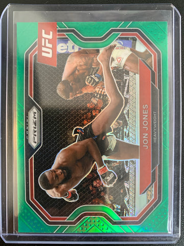 2021 PANINI PRIZM UFC # 101 - JON JONES GREEN PARALLEL PRIZM