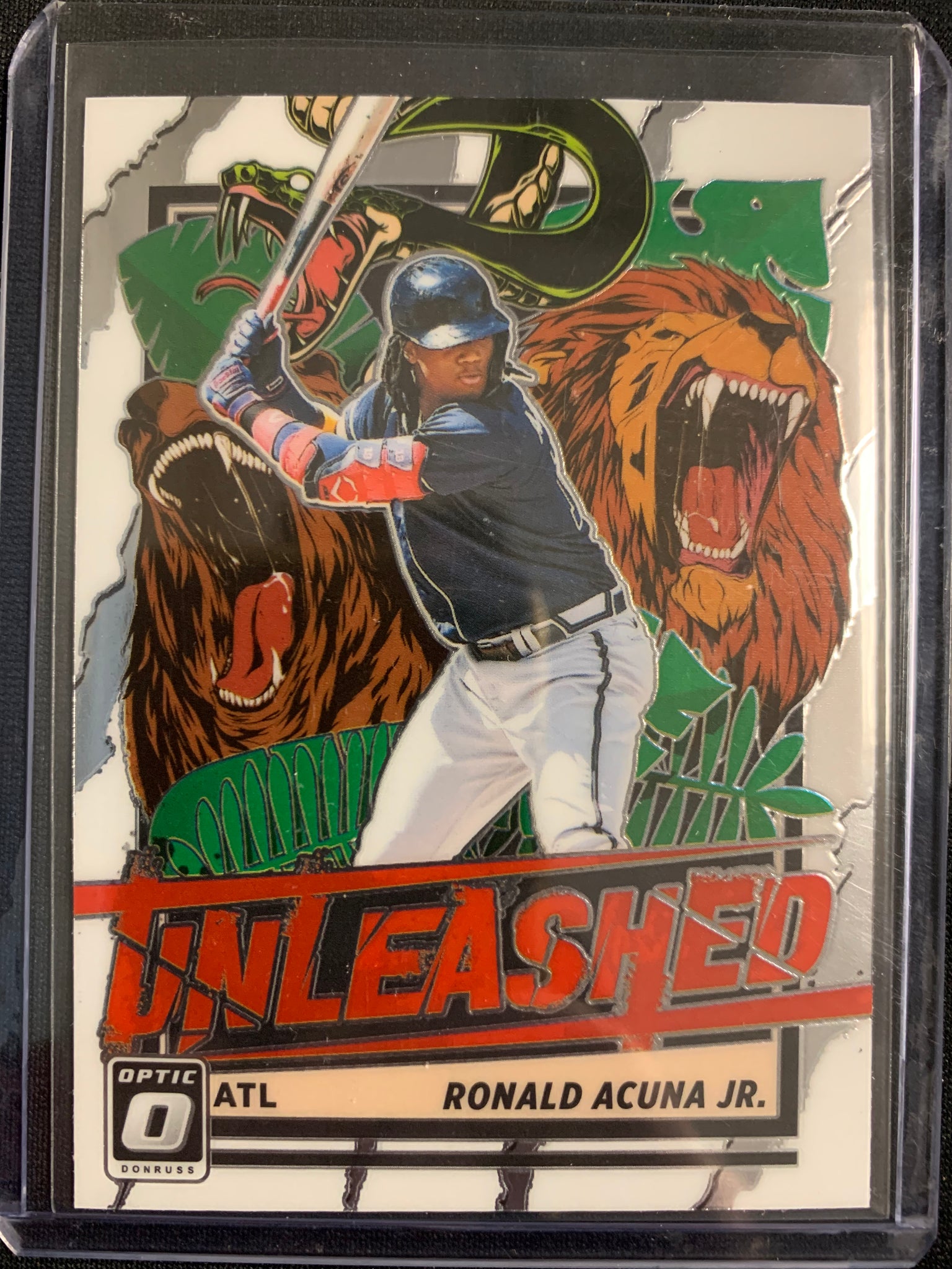 2021 PANINI DONRUSS OPTIC BASEBALL  #UNL3 ATLANTA BRAVES - RONALD ACUNA JR UNLEASHED INSERT CARD