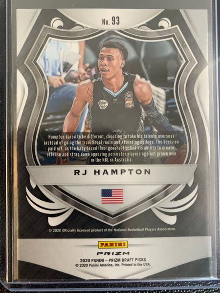 2020 PANINI PRIZM DRAFT PICKS BASKETBALL #93 DENVER NUGGETS -RJ HAMPTON PINK CRACKED ICE PRIZM CRUSADE ROOKIE CARD