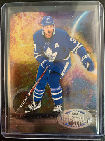 2020-21 UD SKYBOX METAL UNIVERSE HOCKEY #A-28 TORONTO MAPLE LEAFS - AUSTON MATTHEWS SP ALLOYANCE INSERT CARD