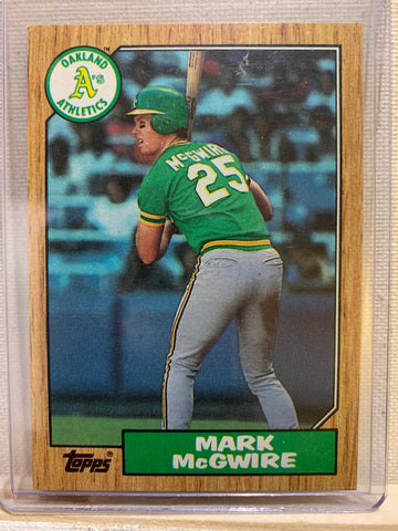 1987-88 TOPPS BASEBALL #366 - MARK MCGWIRE ROOKIE CARD RAW