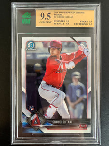 2018 TOPPS BOWMAN CHROME BASEBALL #1 LOS ANGELES ANGELS - SHOHEI OHTANI CHROME ROOKIE CARD GRADED MNT 9.5 GEM MNT
