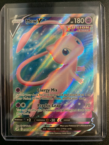 POKEMON SW & SH FUSION STRIKE MEW V ULTRA RARE - 250/264 - PACK FRESH CONDITION