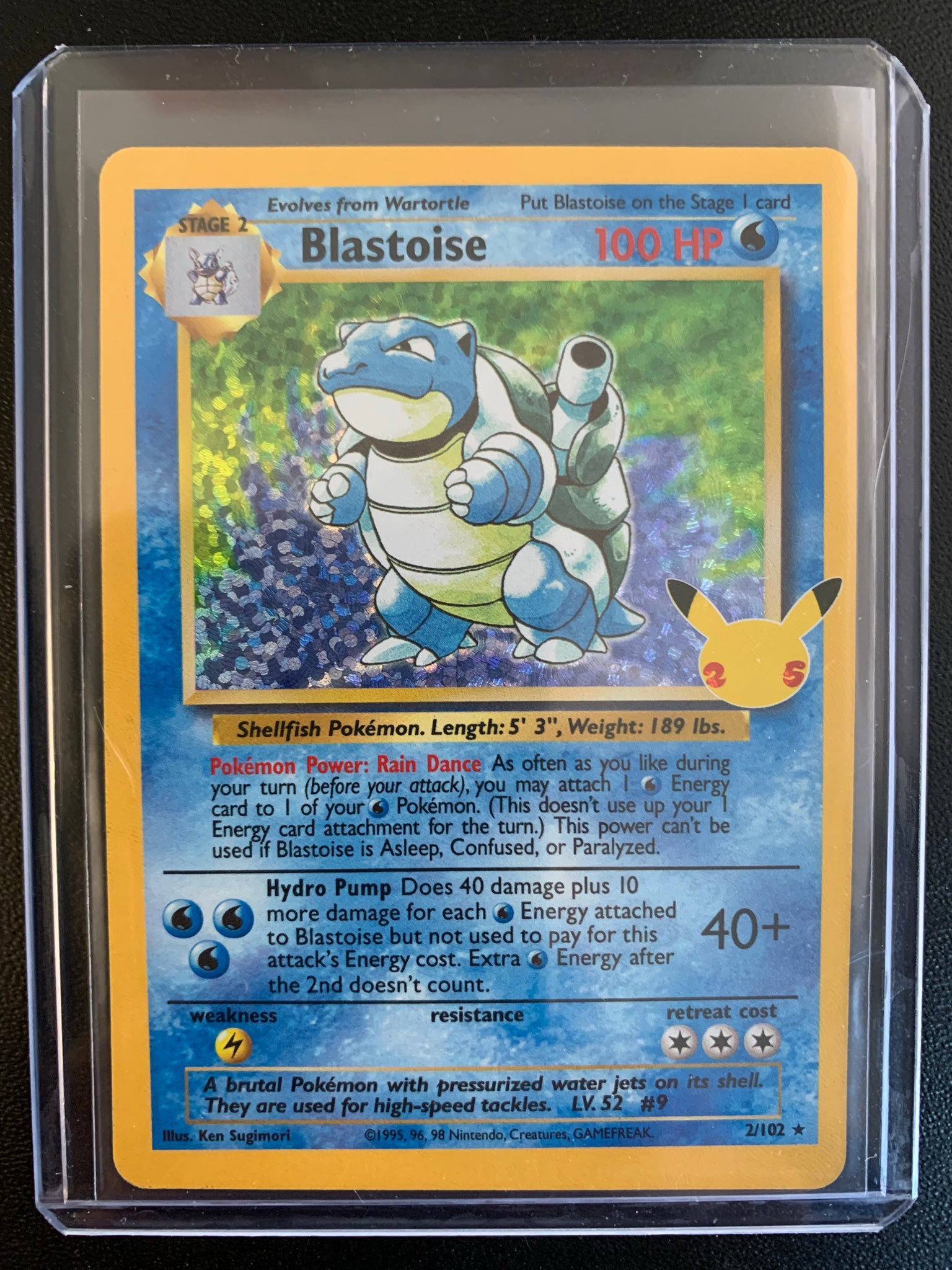 POKEMON 25TH ANNIVERSARY CELEBRATIONS - BLASTOISE 2/102