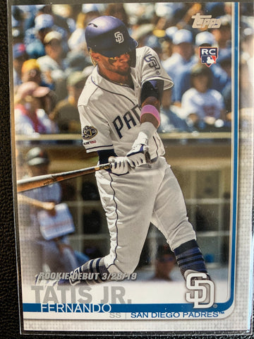 2019 TOPPS UPDATE BASEBALL #US56 SAN DIEGO PADRES - FERNANDO TATIS JR ROOKIE DEBUT ROOKIE CARD