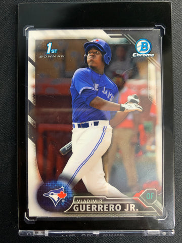 2016 BOWMAN CHROME BASEBALL #BCP55 TORONTO BLUE JAYS - VLADIMIR GUERRERO BOWMAN CHROME 1ST ROOKIE CARD