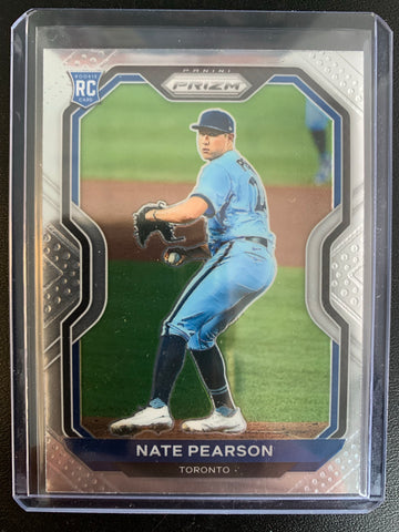 2021 PANINI PRIZM BASEBALL #181 TORONTO BLUE JAYS - NATE PEARSON BASE ROOKIE CARD