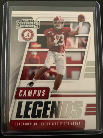 2021 PANINI CONTENDERS FOOTBALL #11 MIAMI DOLPHINS - TUA TAGOVAILOA CAMPUS LEGENDS INSERT CARD