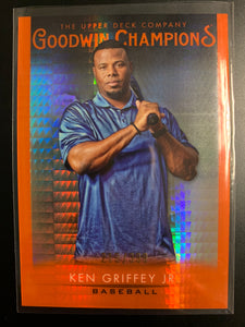 2021 UPPER DECK GOODWIN CHAMPIONS - KEN GRIFFEY JR ORANGE REFRACTOR GOODWIN CHAMPIONS NUMBERED 219/399