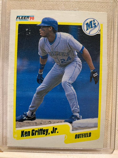 1990-91 FLEER BASEBALL #C-10 - KEN GRIFFEY JR INSERT CARD RAW