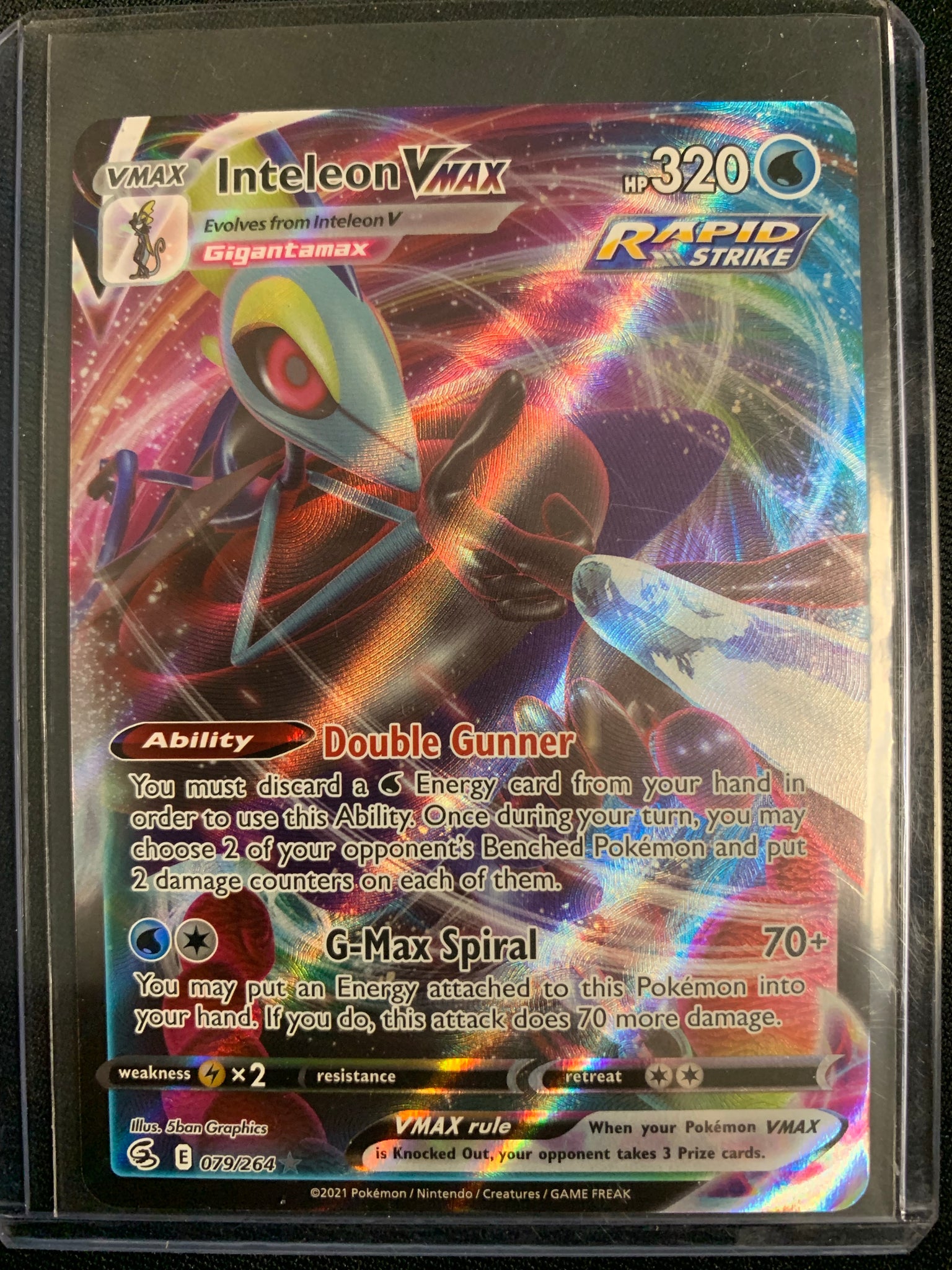 POKEMON SW&SH FUSION STRIKE - INTELEON VMAX ULTRA RARE 079/264 Mint Sports Cards & Collectibles POKEMON SW&SH FUSION STRIKE - INTELEON VMAX ULTRA RARE 079/264 Mint Sports Cards & Collectibles