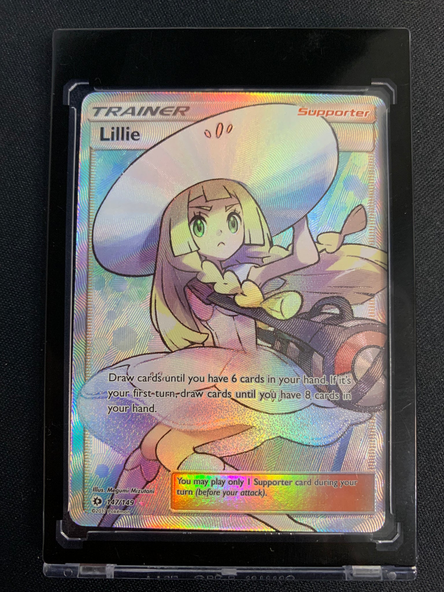 POKEMON SUN & MOON BASE SET LILLIE FULL ART HOLO RARE 147/149
