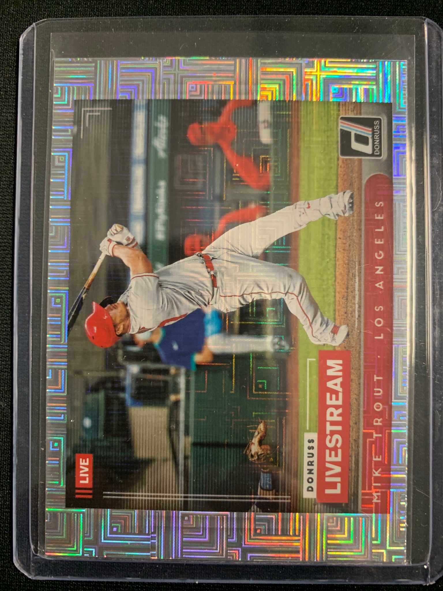 2021 PANINI DONRUSS BASEBALL #LS1 LOS ANGELES ANGELS - MIKE TROUT LIVESTREAM INSERT CARD