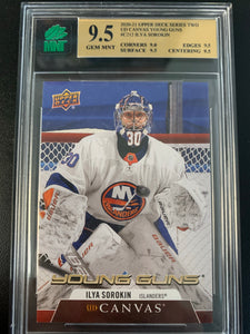 2020-21 UPPER DECK HOCKEY #C212 NEW YORK ISLANDERS - ILYA SOROKIN YOUNG GUNS CANVAS ROOKIE CARD GRADED MNT 9.5 GEM MINT