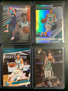 2020-2021 PANINI CHRONICLES NBA BASKETBALL CHARLOTTE HORNETS - LAMELO BALL ROOKIE -  4 CARD LOT