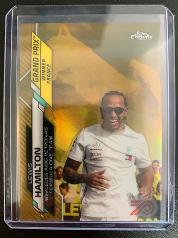 2020 TOPPS CHROME FORMULA 1 RACING #140 - LEWIS HAMILTON GOLD GRAND PRIX WINNER