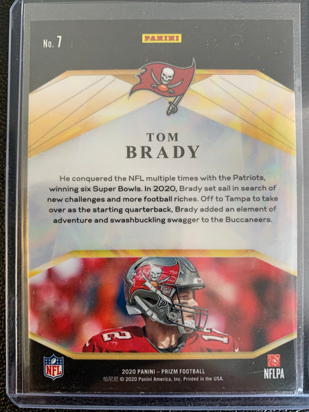 2020 PANINI PRIZM FOOTBALL #7 TAMPA BAY BUCCANEERS - TOM BRADY BRILLIANCE INSERT CARD