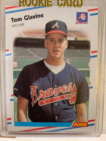 1988-89 FLEER BASEBALL #539 - TOM GLAVINE ROOKIE CARD RAW