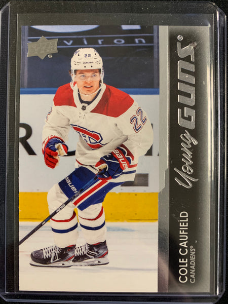 2021-22 UPPER DECK S1 HOCKEY #201 MONTREAL CANADIENS - COLE CAUFIELD YOUNG GUNS ROOKIE CARD