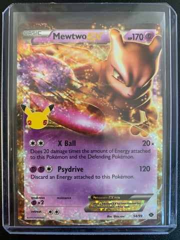 POKEMON 25TH ANNIVERSARY CELEBRATIONS - MEWTWO EX 54/99