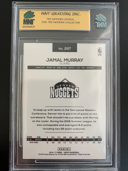 2016-17 PANINI HOOPS BASKETBALL #267 DENVER NUGGETS - JAMAL MURRAY ROOKIE CARD GRADED MNT 9.5 GEM MINT
