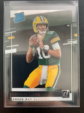 2020 PANINI CHRONICLES DONRUSS FOOTBALL #RR-JL GREEN BAY PACKERS - JORDAN LOVE CLEARLY DONRUSS RATED ROOKIE CARD