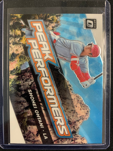 2019 PANINI DONRUSS OPTIC BASEBALL #PP-1 LOS ANGELES ANGELS - SHOHEI OHTANI PEAK PERFORMERS INSERT CARD