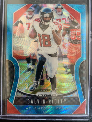 2019 PANINI PRIZM FOOTBALL #167 ATLANTA FALCONS - CALVIN RIDLEY BLUE PRIZM NUMBERED 196/199