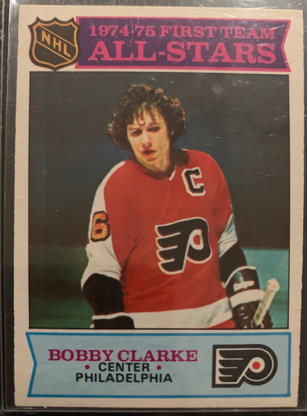 1975-76 O-PEE-CHEE HOCKEY #286 PHILADELPHIA FLYERS - BOBBY CLARKE ALL-STAR CARD RAW