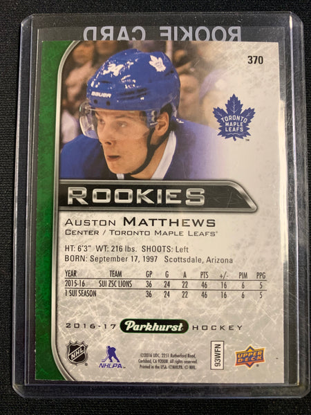 2016-17 UD PARKHURST HOCKEY #370 TORONTO MAPLE LEAFS - AUSTON MATTHEWS MARQUEE ROOKIES ROOKIE CARD