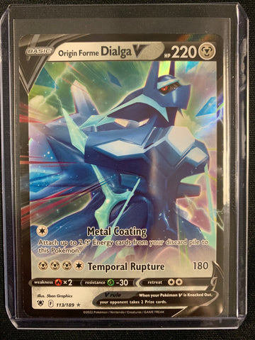 POKEMON SW&SH ASTRAL RADIANCE -  ORIGIN FORME DIALGA V ULTRA RARE 113/189 - BRAND NEW!