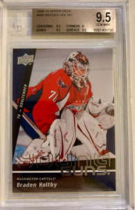2009-10 UPPER DECK HOCKEY #499 WASHINGTON CAPITALS - BRADEN HOLTBY  ROOKIE CARD GRADED BGS 9.5 GEM MINT