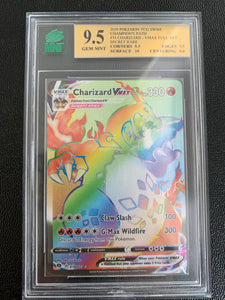 POKEMON CHAMPION'S PATH VMAX FULL ART SECRET RARE CHARIZARD 074/073 GRADED MNT 9.5 GEM MINT