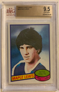 1980-81 O-PEE-CHEE HOCKEY #242 TORONTO MAPLE LEAFS - RICK VAIVE  ROOKIE CARD GRADED BGS 9.5 GEM MINT