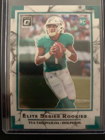 2020 PANINI DONRUSS OPTIC FOOTBALL #ESR-TT MIAMI DOLPHINS - TUA TAGOVAILOA ELITE SERIES ROOKIES ROOKIE CARD