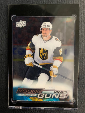 2022-23 UPPER DECK S1 HOCKEY #242 VEGAS GOLDEN KNIGHTS - ZACK HAYES YOUNG GUNS ACETATE ROOKIE CARD - PACK FRESH!