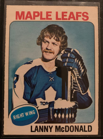 1975-76 O-PEE-CHEE HOCKEY #23 TORONTO MAPLE LEAFS - LANNY MCDONALD CARD RAW