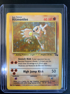 1999 POKEMON FOSSIL SET WOTC HOLO HITMONLEE 7/62 - NEAR MINT