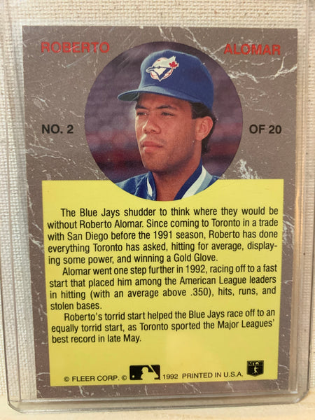 1992-93 FLEER ULTRA BASEBALL #2 OF 20 - ROBERTO ALOMAR ALL-STAR CARD RAW