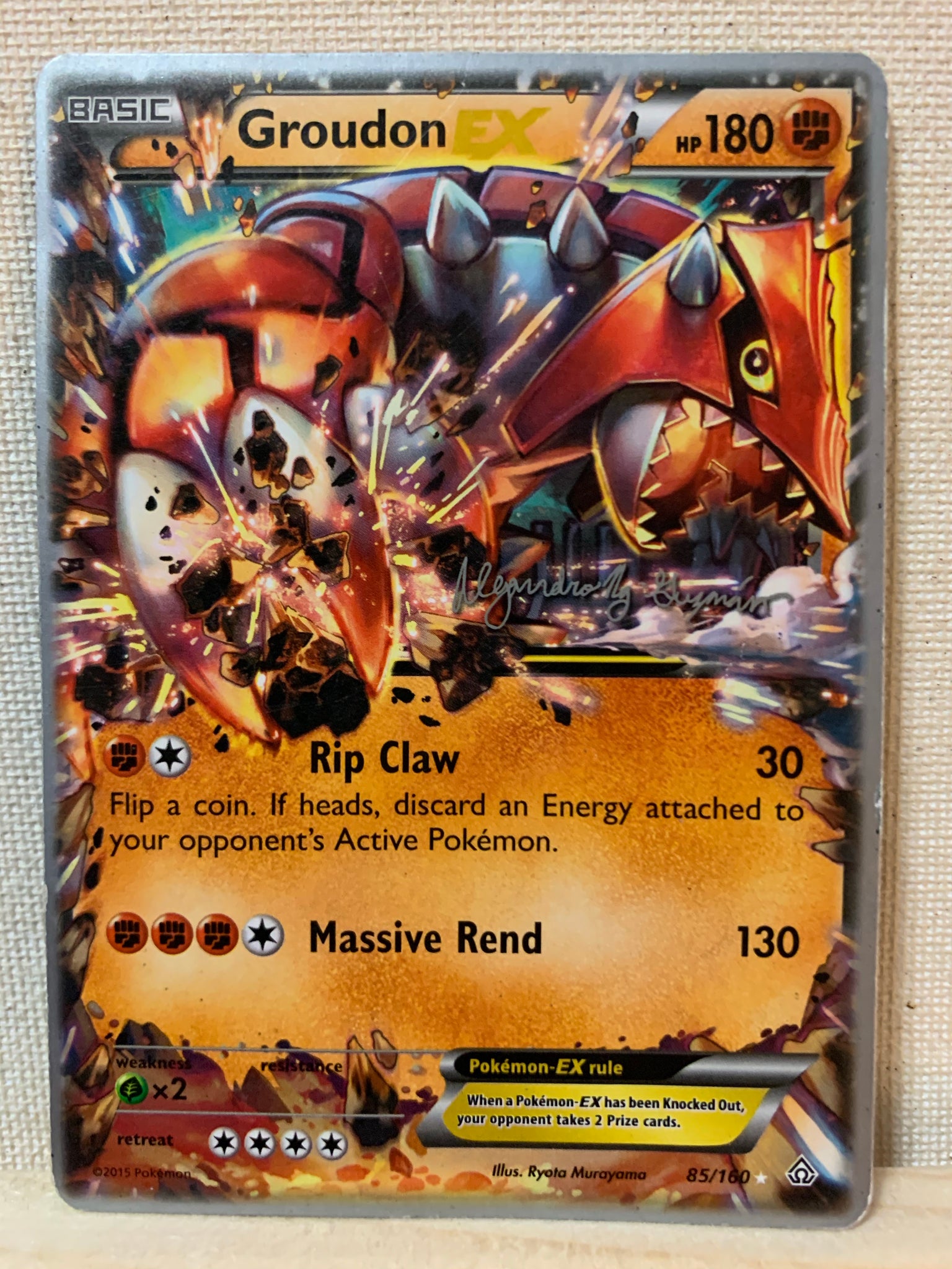 POKEMON 2015 WORLD CHAMPIONSHIPS DECK GROUDON EX HOLO FOIL 85/160