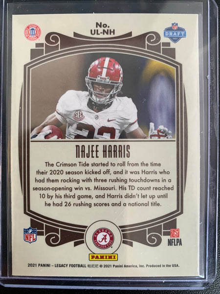 2021 PANINI LEGACY FOOTBALL #UL-NH PITTSBURGH STEELERS - NAJEE HARRIS "UNDER THE LIGHTS" CHROME ROOKIE CARD